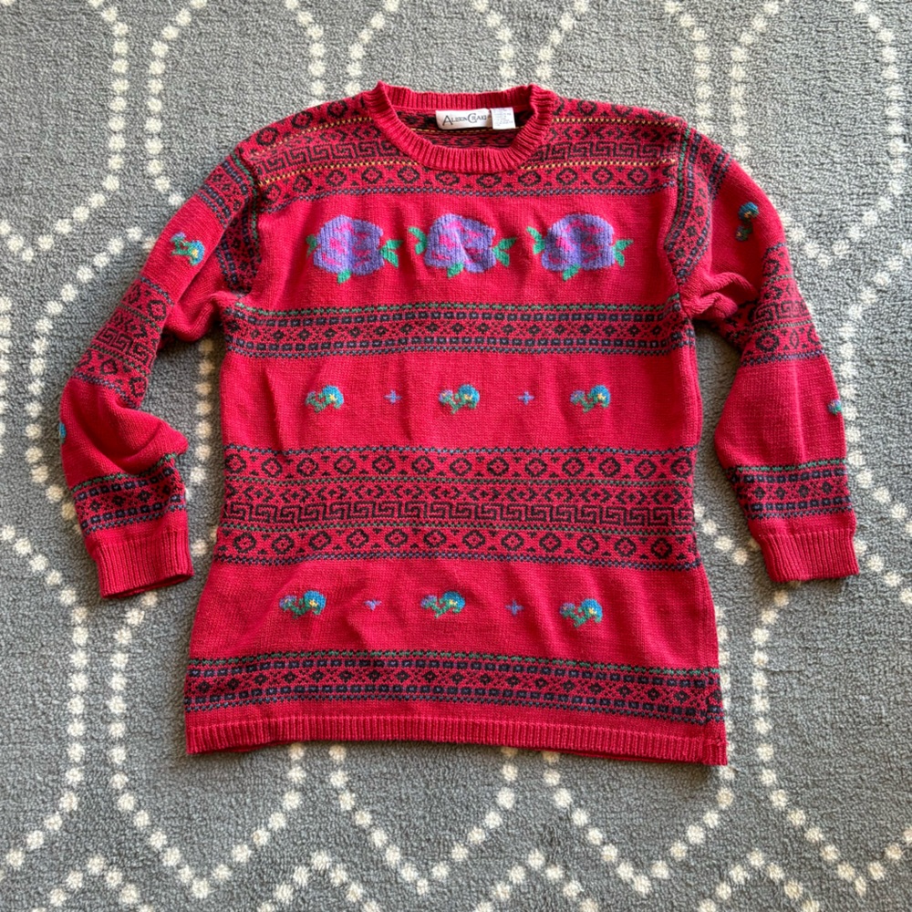 Alison Craig - VINTAGE 80s Bold Sweater - Women’s MEDIUM